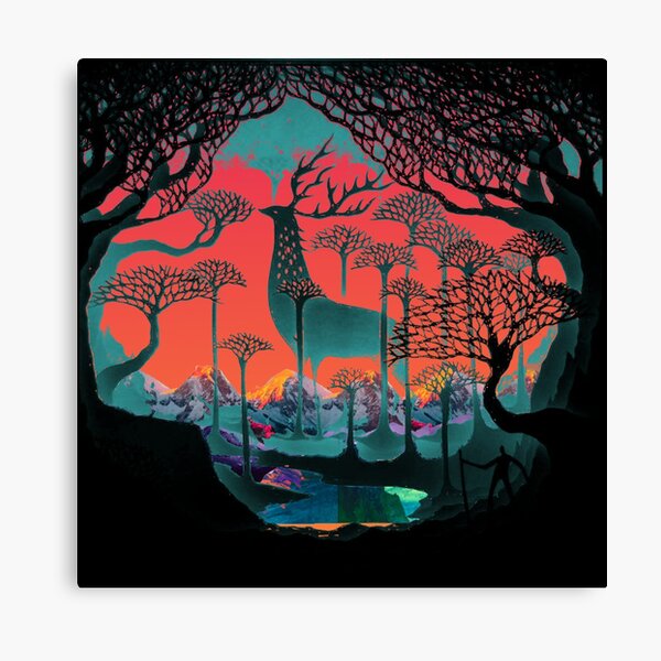Esprit de la forêt - Illustration des terres boisées Impression sur toile