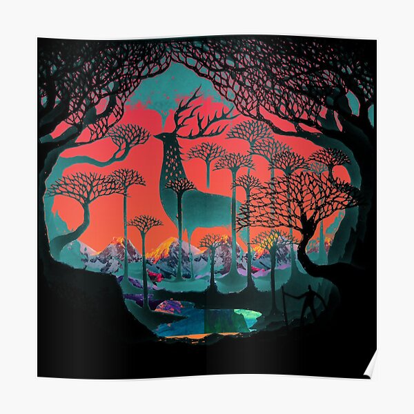 Esprit de la forêt - Illustration des terres boisées Poster