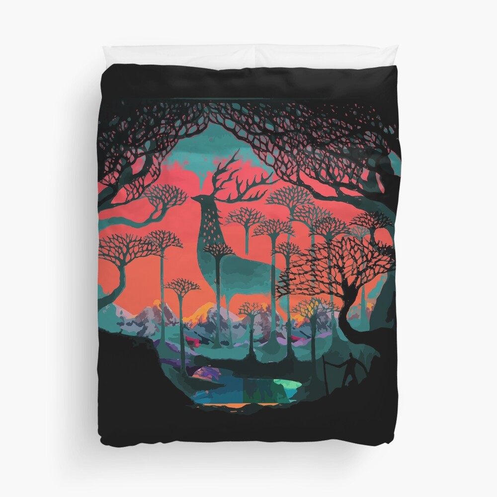 Forest Spirit - Woodland Illustration Duvet Cover