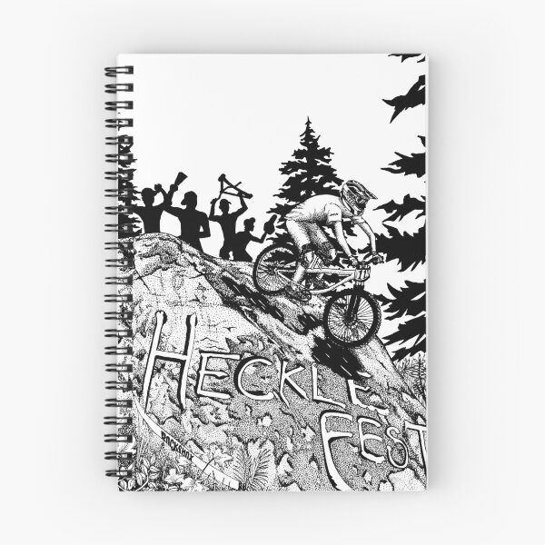 Item preview, Hecklefest downhill MTB race - Whistler BC Crankworx Pen and Ink illustration - Heckler's Rock designed and sold by SnowlineArt.