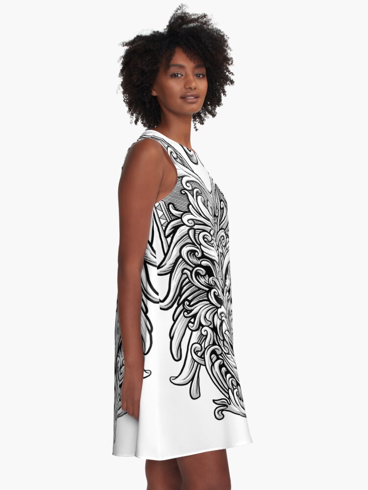 Alternate view of Wolf Ornate A-Line Dress