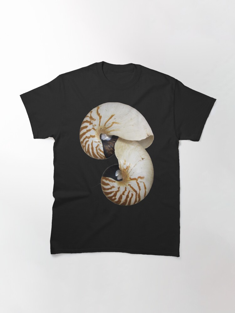 Thumbnail 3 of 7, Classic T-Shirt, Nautilus Shell - photography by Avril Thomas - Adelaide / South Australia Artist designed and sold by AvrilThomasart.