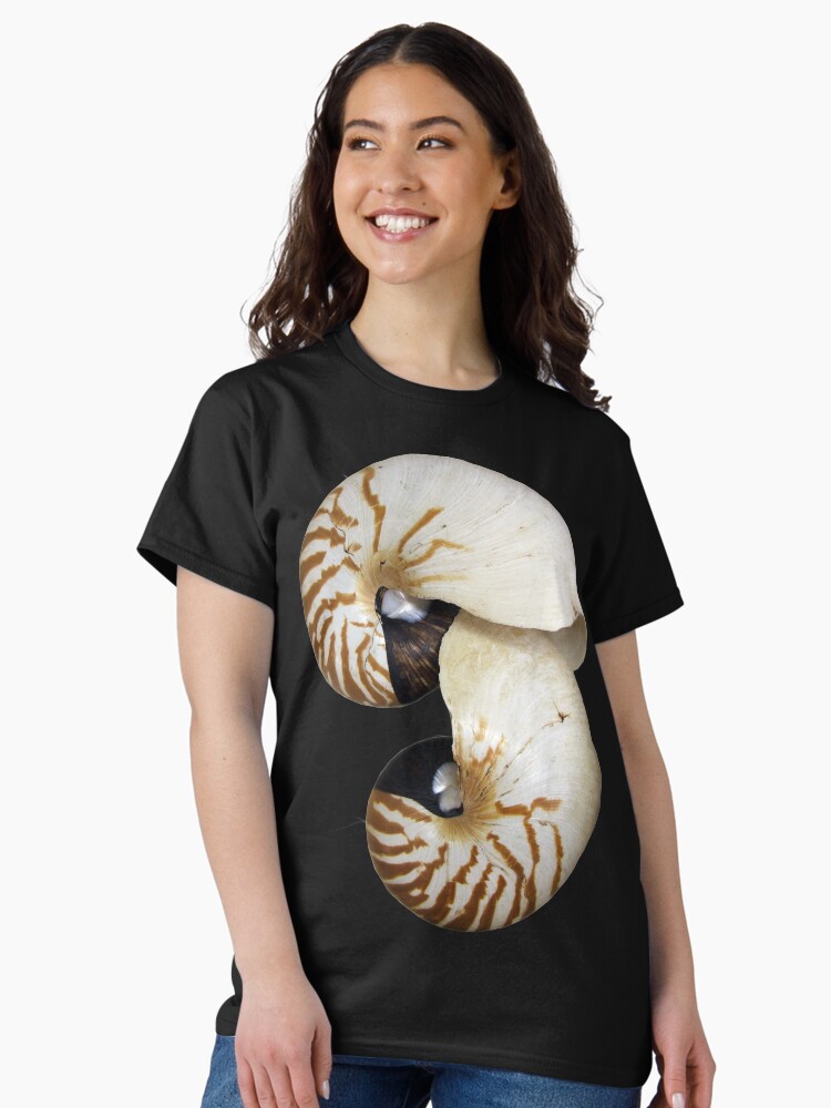 Thumbnail 2 of 7, Classic T-Shirt, Nautilus Shell - photography by Avril Thomas - Adelaide / South Australia Artist designed and sold by AvrilThomasart.