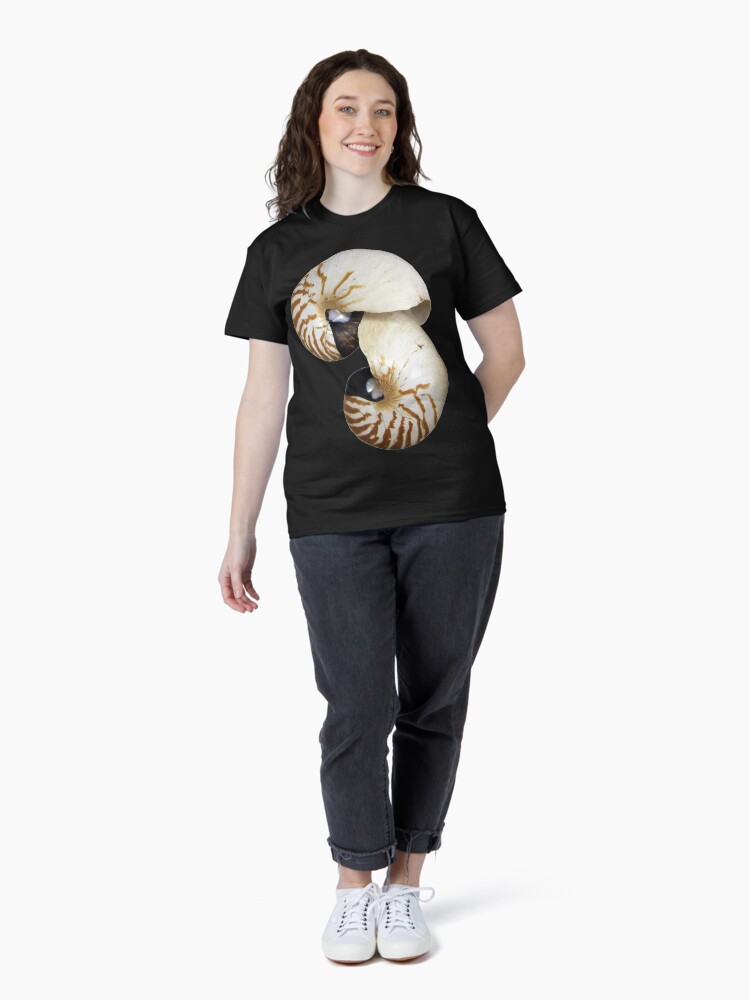 Thumbnail 4 of 7, Classic T-Shirt, Nautilus Shell - photography by Avril Thomas - Adelaide / South Australia Artist designed and sold by AvrilThomasart.