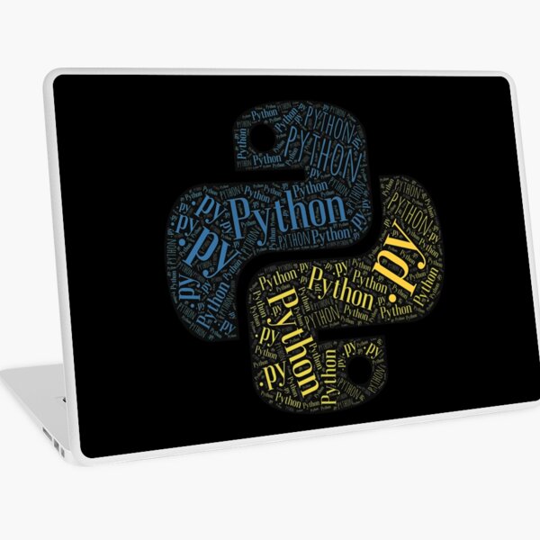 Python Programmer Logo Typography Laptop Skin