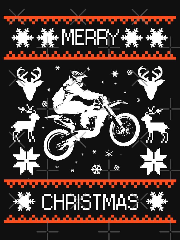 "Merry Christmas Dirt Bike Motocross OffRoad Design Gift" Zipped