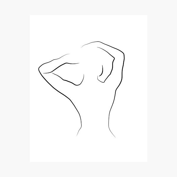 Body Outline of a Woman - Miss Mina Photographic Print
