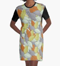 Background of a variety of leaves Graphic T-Shirt Dress