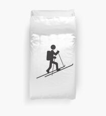 Backcountry Skiing design Vintage Ski-Tours Ski Mountaineer Duvet Cover