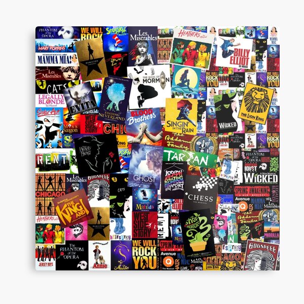 Musicals Collage IV Metal Print