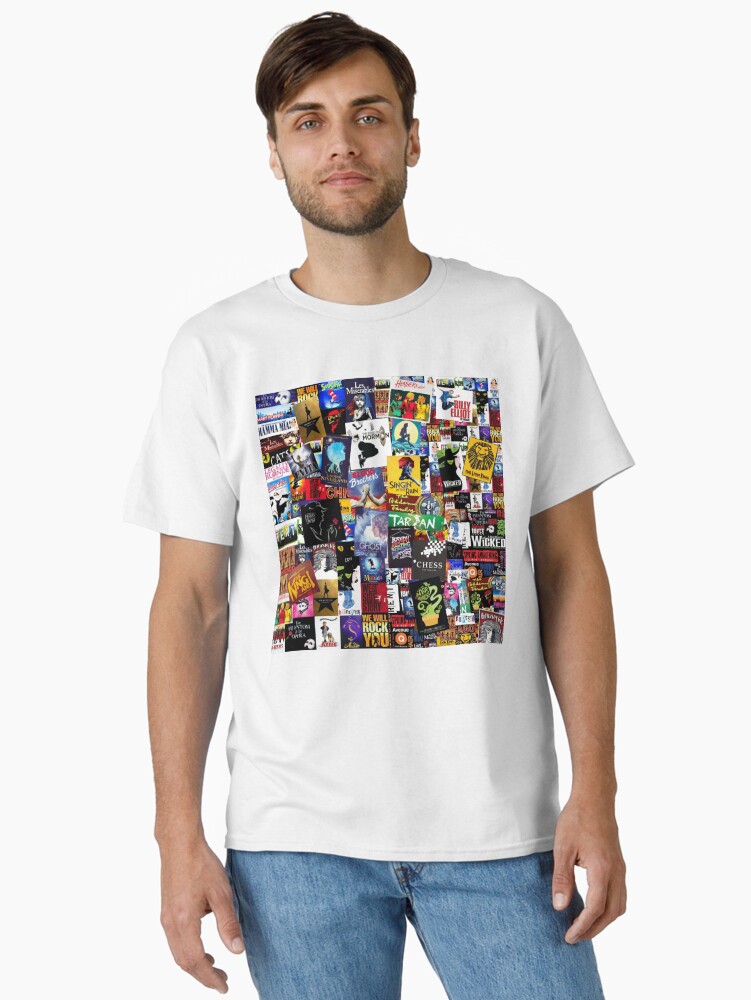 Thumbnail 1 of 7, Classic T-Shirt, Musicals Collage IV Original designed and sold by BrambleBox.