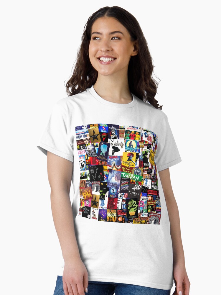 Thumbnail 2 of 7, Classic T-Shirt, Musicals Collage IV Original designed and sold by BrambleBox.