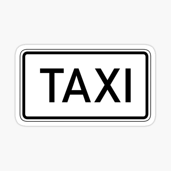 Sticker for Sale mit Taxi-Schild von MNStock