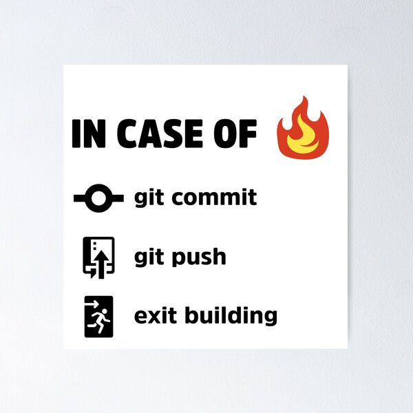 Artikel-Vorschau von Im Brandfall - Lustige Programmierwitze - Helle Farbe, designt und verkauft von Programming Jokes.