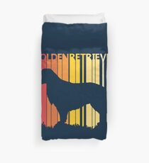 Vintage Retro Golden Retriever Christmas Gift Duvet Cover