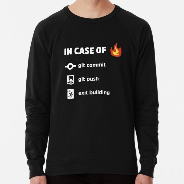 Item preview, In Case Of Fire - Funny Programming Jokes - Dark Color designed and sold by Programming Jokes.