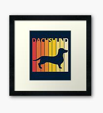 Vintage Retro Dachshund Christmas Gift Framed Print
