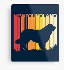 Vintage Retro Newfoundland Christmas Gift Metal Print