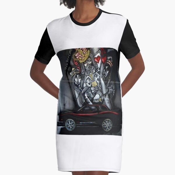 Cars n Cards Graphic T-Shirt Dress