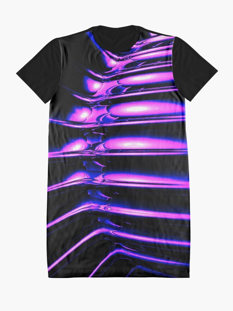 Alternate view of Abstract Neon Alien Pod Graphic T-Shirt Dress