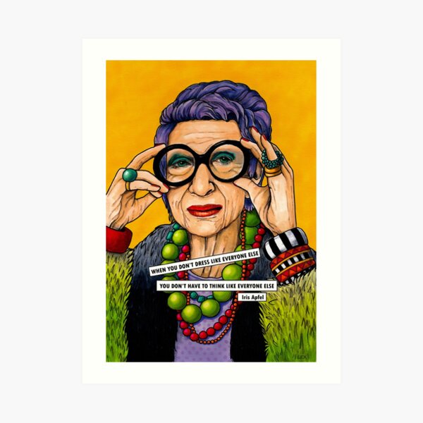 "Iris Apfel" Art Print for Sale by melander Redbubble