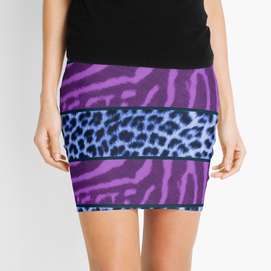 Bohemian animal print Mini Skirt