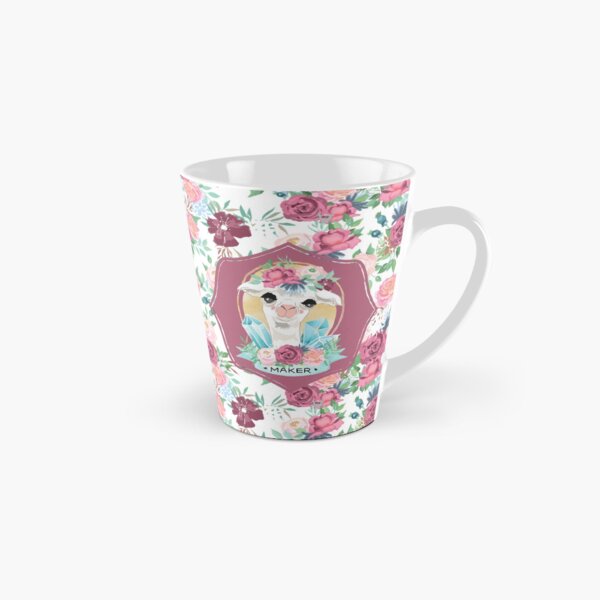 Flora the Alpaca Maker for Knitters, Crocheters, Cross Stitch, Sewists, All Craft Makers, Llama Tall Mug