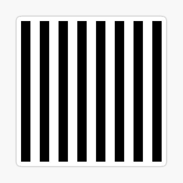 Black And White Vertical Stripes Sticker For Sale By Starrylite