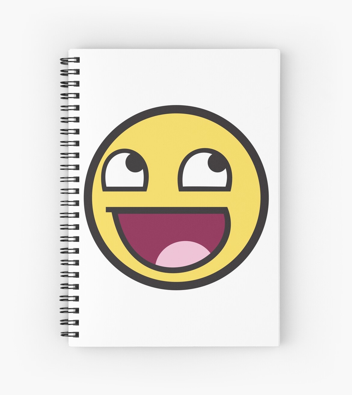 Awesome Face Funny Meme Smiley Emoticon Spiral Notebooks By