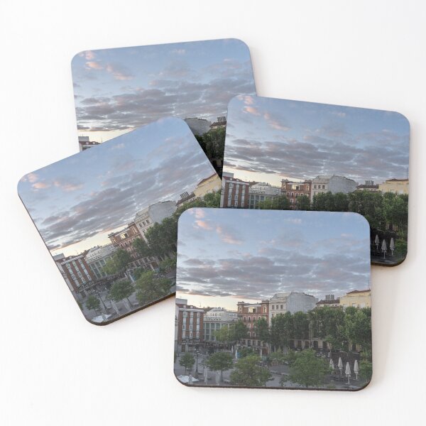 Item preview, Gallivanting Around Madrid is a Pure Delight - Plaza de Santa Ana Colourful Dawn designed and sold by Georgia Mizuleva.