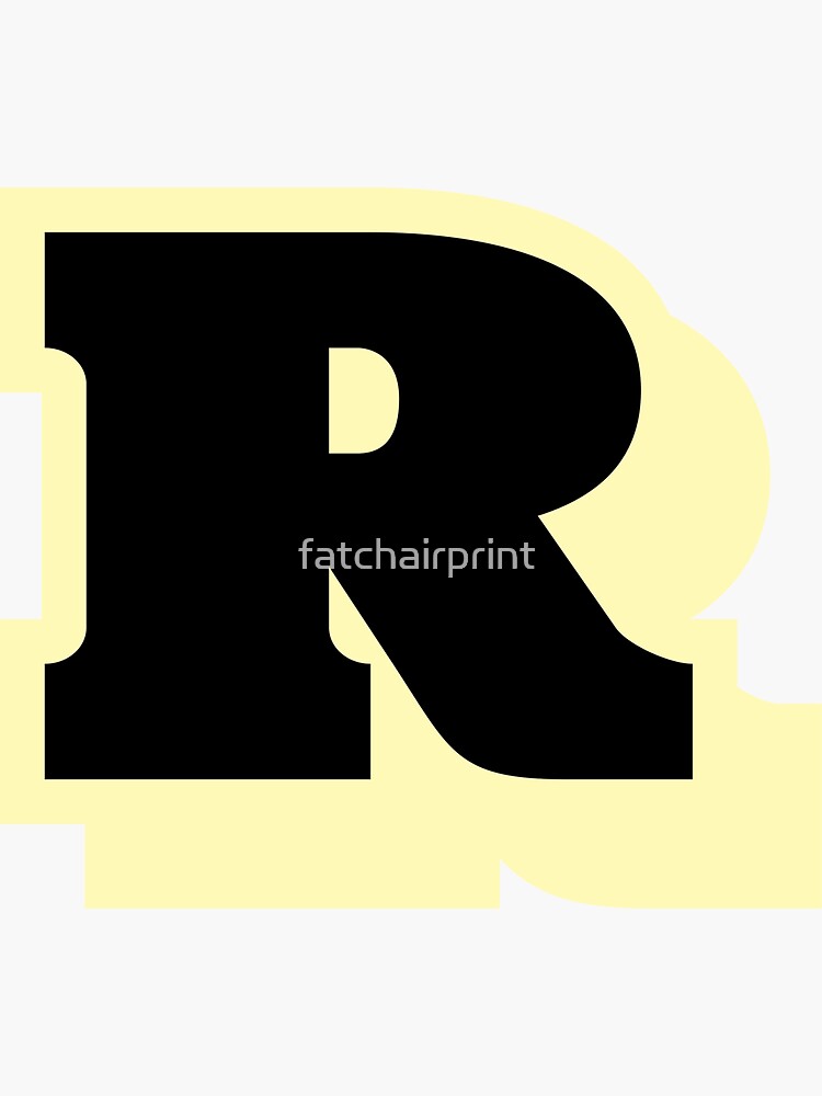"Letter R Street Art style typography. Monogram or initial." Sticker