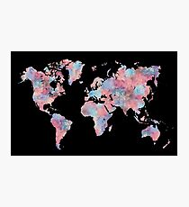 Wanderlust World Map Photographic Print