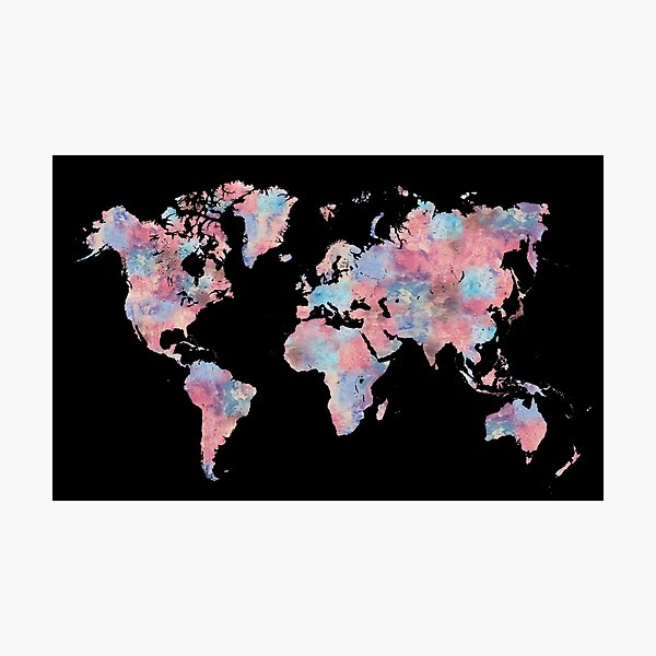 Wanderlust World Map Photographic Print