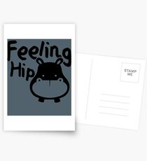 Feeling Hip Hippopotamus Designs | Funny Hippo Kid Gifts Postcards