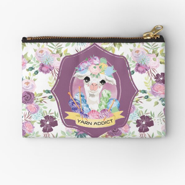 Violet the Yarn Addict Alpaca Zipper Pouch