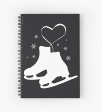 Figure Ice Skating Heart Design - Figure Skater Love Gift Spiral Notebook