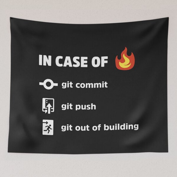 Item preview, Use Git In Case of Fire v2 - Funny Programming Jokes - Dark Color designed and sold by Programming Jokes.