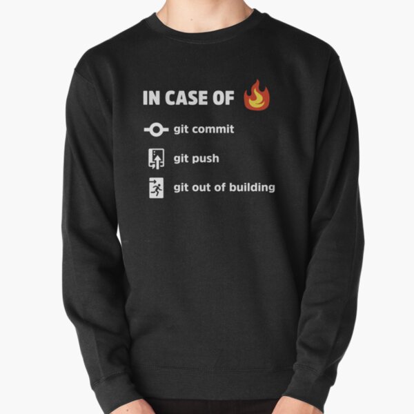 Item preview, Use Git In Case of Fire v2 - Funny Programming Jokes - Dark Color designed and sold by Programming Jokes.