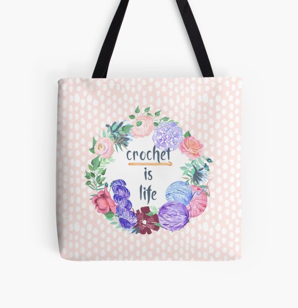 Crochet is Life All Over Print Tote Bag