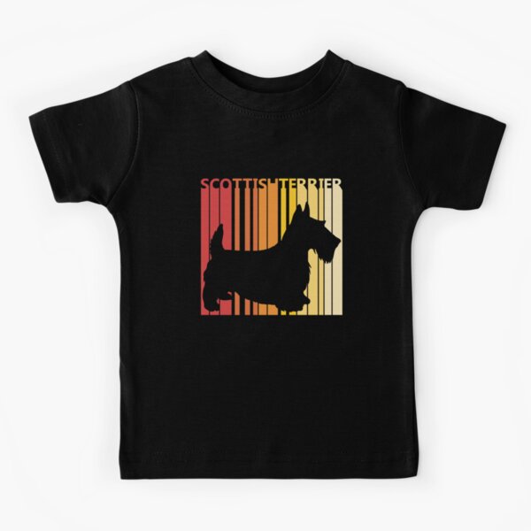 Vintage Retro Scottish Terrier Christmas Gift Kids T-Shirt