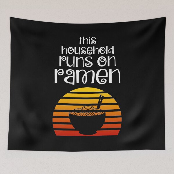 Item preview, This Household Runs On Ramen Bowl Japanese Noodles Soy Miso Soup designed and sold by Basti09.