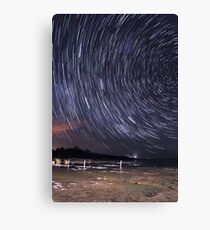 Star Trails Over Lake Clifton Canvas Print