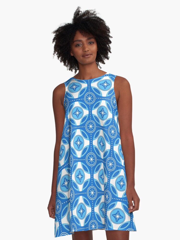 cobalt blue a line dress