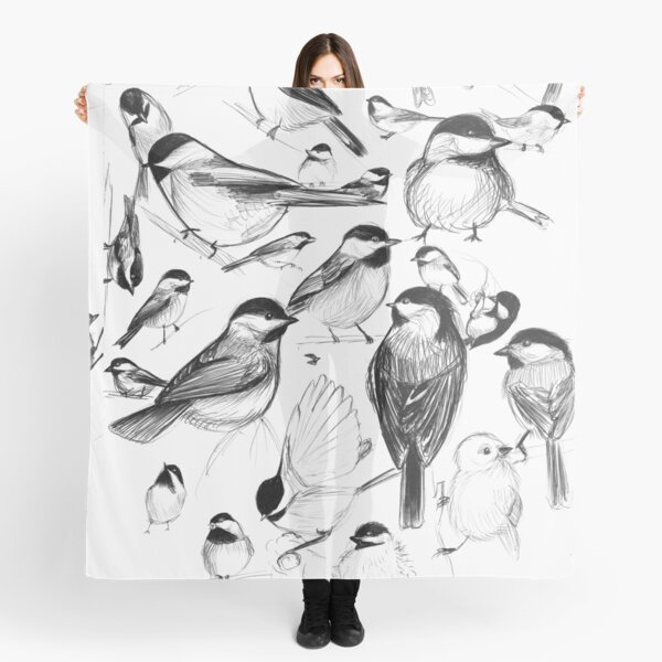 Chickadee Study Scarf