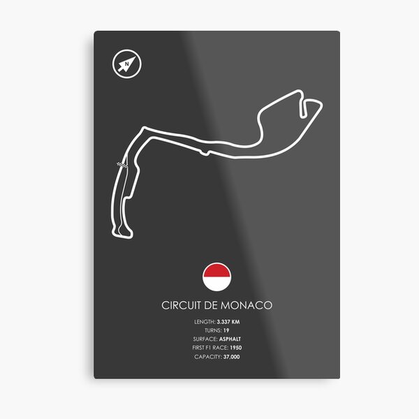 Circuit De Monaco Metal Print