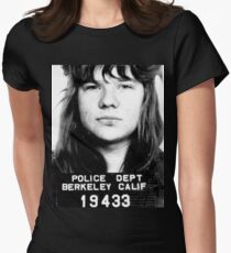 Janis Joplin halftone mugshot mug by nicheprintsnyc Women's Fitted T-Shirt