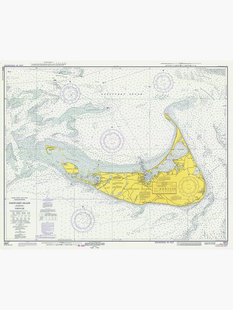 Vintage Map of Nantucket (1975) by BravuraMedia