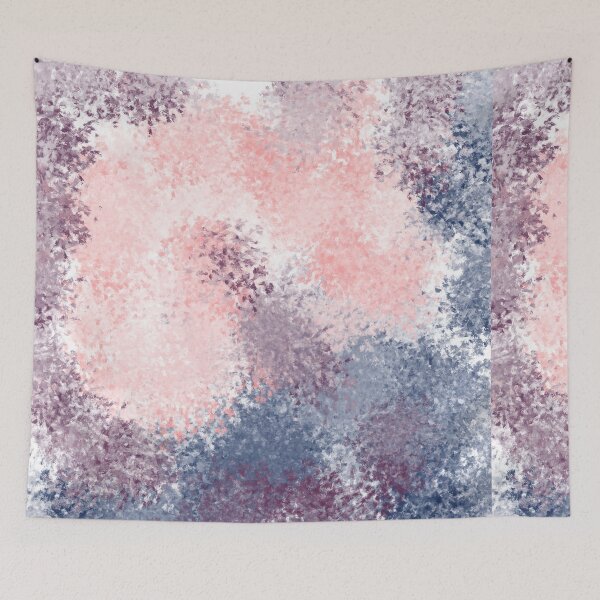 Item preview, Modern abstract pink navy blue purple brushstrokes watercolor designed and sold by GirlyTrend.