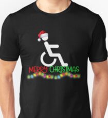 Funny Wheelchair Christmas Shirt Unisex T-Shirt