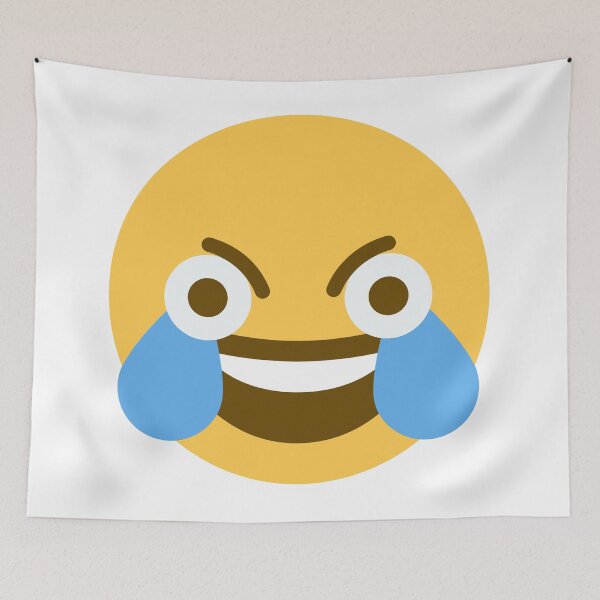 Item preview, Open eye crying laughing Emoji designed and sold by MEME-MERCH-com.